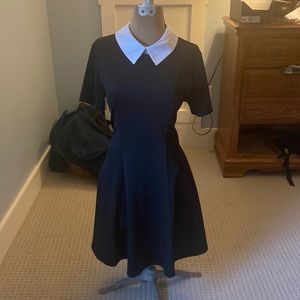 Allegra K black collared goth girls dress